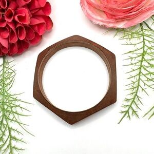 VINTAGE⚜️RETRO Wooden Geometric Abstract Bangle Bracelet